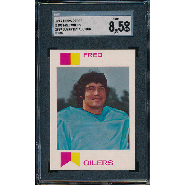 1973 Topps FB 8 Card Progressive Proof #396 Fred Willis 73TFB01