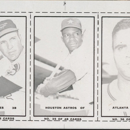 1967 Bazooka Panel #34-36 Acetate Proof Set of 4.B.Robinson, Wynn, Torre