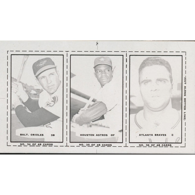 1967 Bazooka Panel #34-36 Acetate Proof Set of 4.B.Robinson, Wynn, Torre