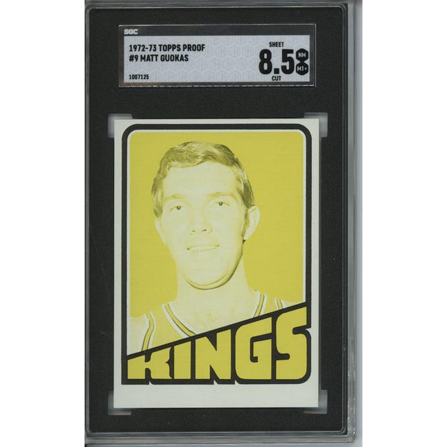 1972 Topps #9 Matt Guokas 9 card progressive proof. 46a