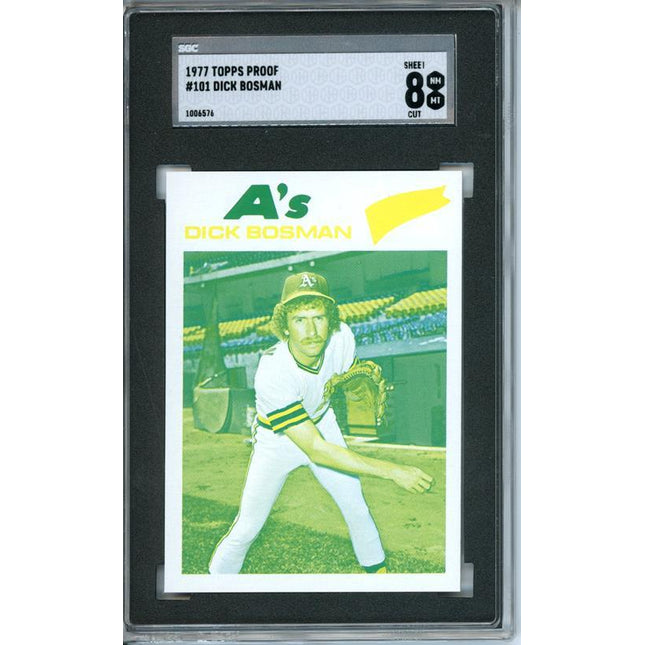 1977 Topps #101 Dick Bosman 9 card progressive proof. 36a