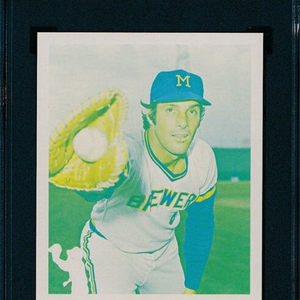 1976 Topps #377 Mike Hegan Progressive Proof set color variation SGC 76TBB62
