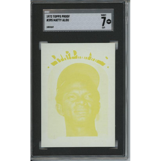 1972 Topps #395 Matty Alou 7 card progressive proof. 35a