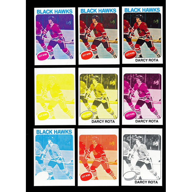 1975 Topps Hockey #66 Darcy Rota 11 Card Progressive Proof 75THOC54