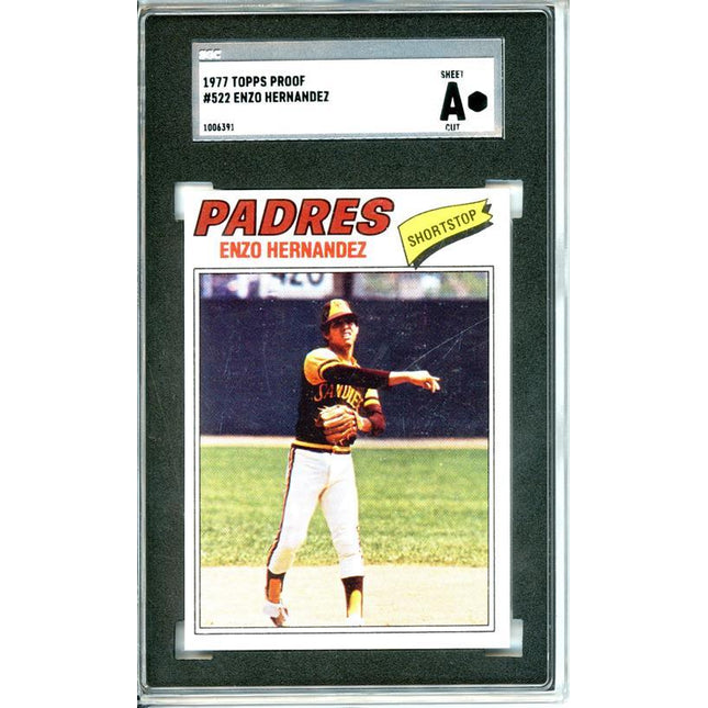 1977 Topps #522 Enzo Hernandez 9 card progressive proof. 16a