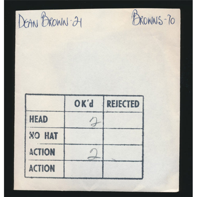 1970 Dean Brown Topps Original Transparencies (4) Browns w/envelope tp00014