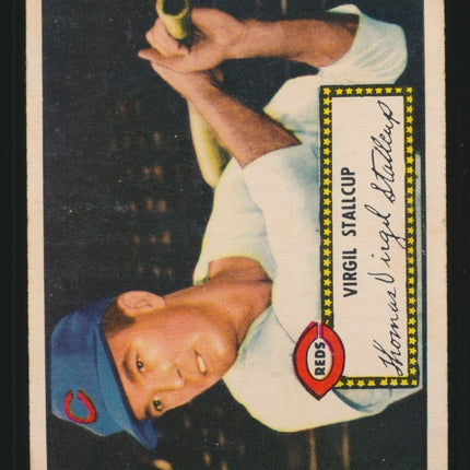 1952 Topps Baseball #69 Virgil Stallcup Red Back (Ex) c05136
