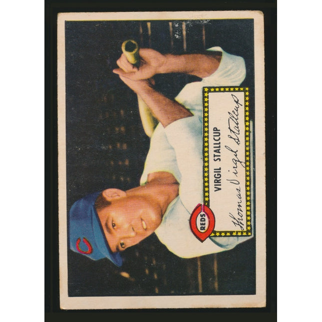 1952 Topps Baseball #69 Virgil Stallcup Red Back (Ex) c05136