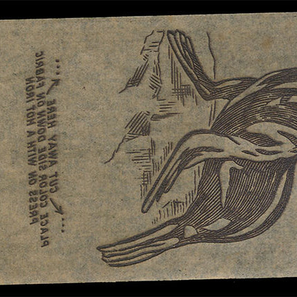 1940's Vintage Paper Iron Animals Seal Unused EX c06099