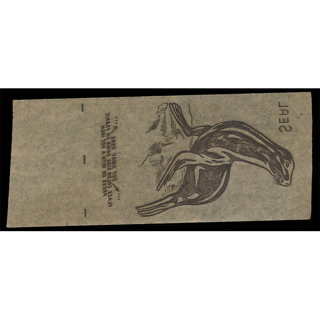 1940's Vintage Paper Iron Animals Seal Unused EX c06099