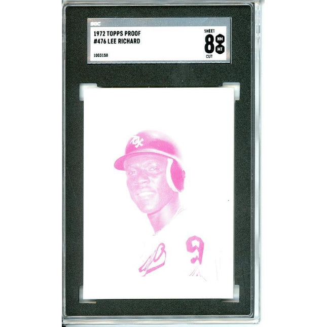 1972 Topps #476 Lee Richard 6 card progressive proof. 61a