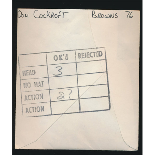 1976 Don Cockroft Topps Original Transparencies (4) Browns w/envelope tp00007