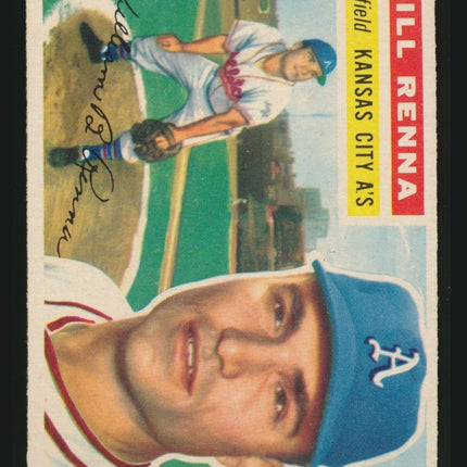1956 Topps Baseball #82 Bill Renna Grey Back (Exmt) c04976