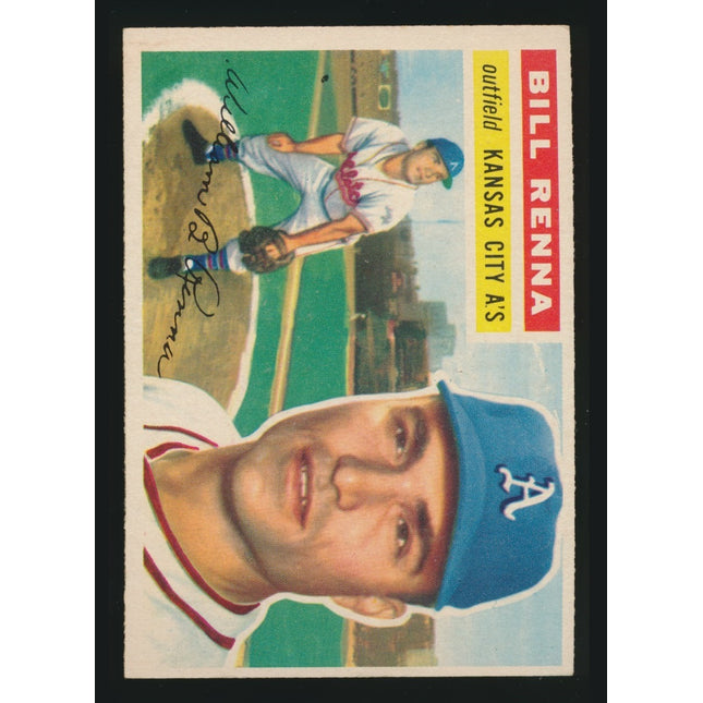 1956 Topps Baseball #82 Bill Renna Grey Back (Exmt) c04976