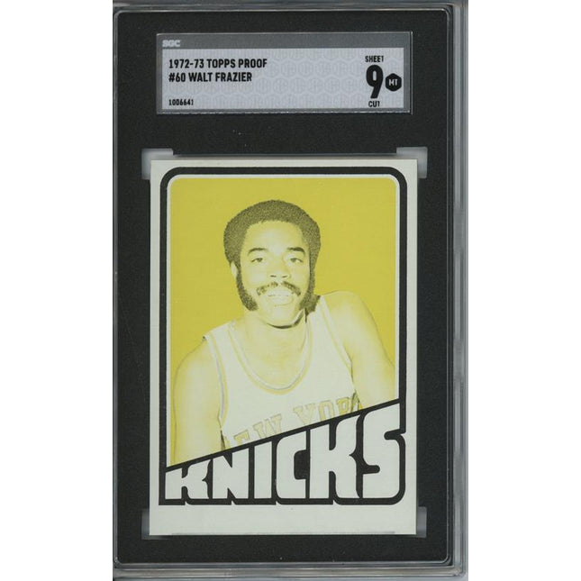 1972 Topps #60 Walt Frazier 9 card progressive proof. 23a