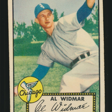 1952 Topps Baseball #133 Al Widmar (Vg) light stain c05123