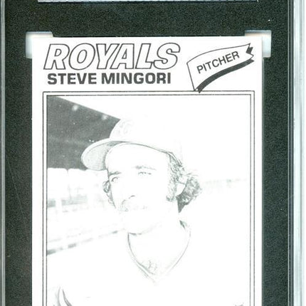 1977 Topps #313 Steve Mingori 9 card progressive proof. 13a