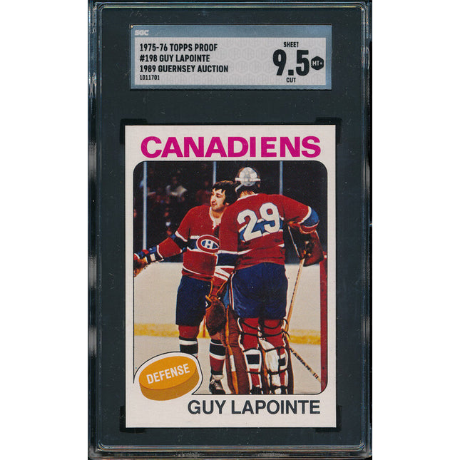 1975/76 Topps Hockey #198 Guy Lapointe 11 Card Progressive Proof 75THC21