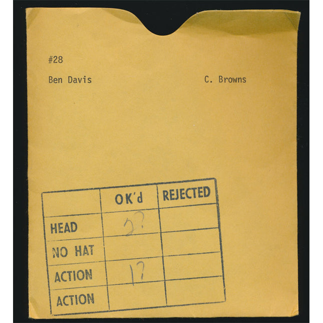 1970's Ben Davis Topps Original Transparency Lot of (3) w/envelope TP00001