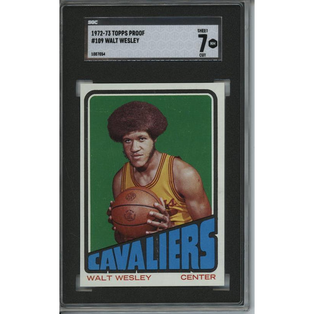 1972 Topps #109 Walt Wesley 9 card progressive proof. 66a