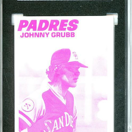1977 Topps #286 Johnny Grubb 9 card progressive proof. 17a