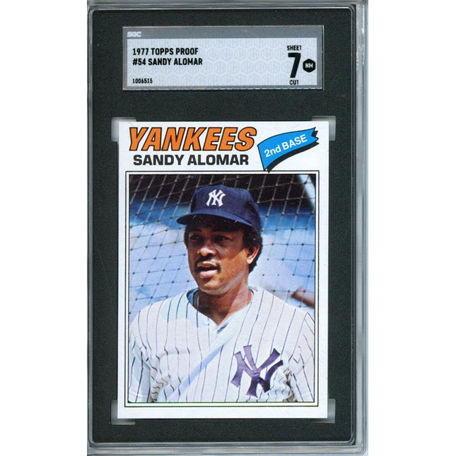 1977 Topps #54 Sandy Alomar 9 card progressive proof. 28a