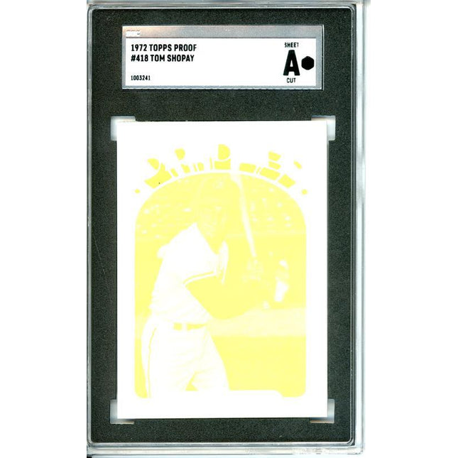 1972 Topps #418 Tom Shopay 7 card progressive proof. 31a