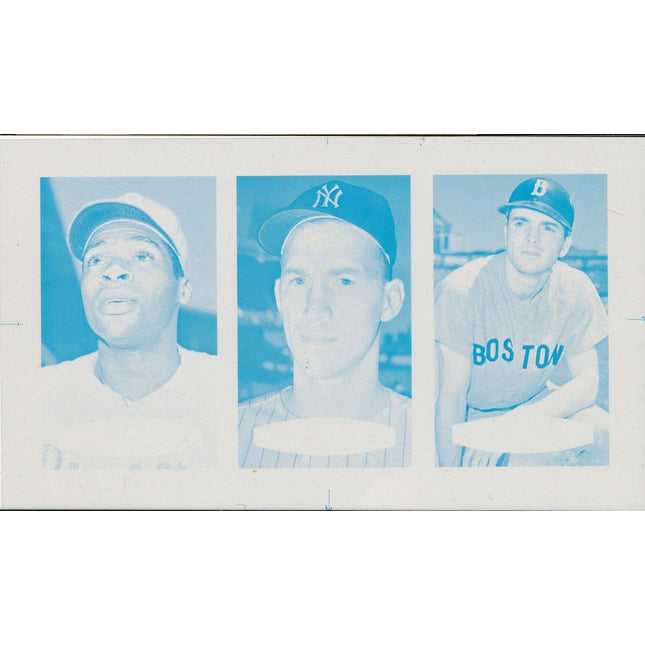 1967 Bazooka Panel #4-6 Acetate Proof Set of 4. R.Allen, Sottlemyre, Conigliaro