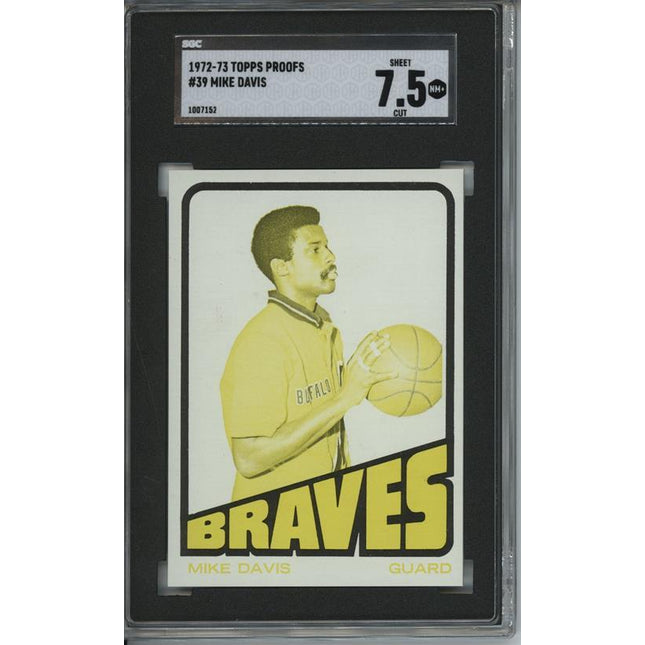 1972 Topps #39 Mike Davis 9 card progressive proof. 5a