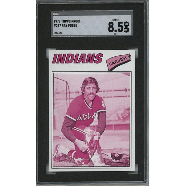 1977 Topps #267 Ray Fosse 9 card progressive proof. 42a