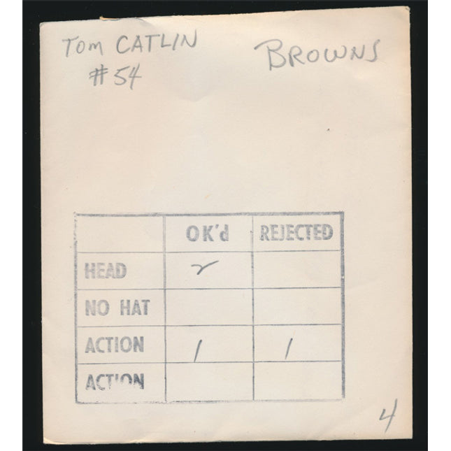 1950's Tom Catlin Topps Original Transparencies (3) Browns w/envelope tp00026