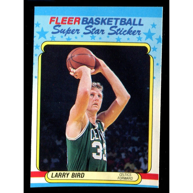 1989 Fleer Basketball Stickers #2 Larry Bird NMMT c03103