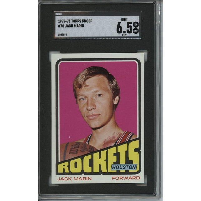 1972 Topps #70 Jack Marin 9 card progressive proof. 36a