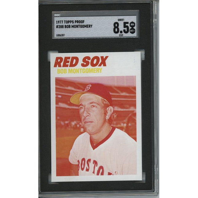 1977 Topps #288 Bob Montgomery 9 card progressive proof. 52a