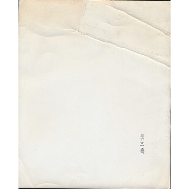 1948 Babe Ruth Wire Photo with Bob Meusel and Mark Konig at his old locker VG