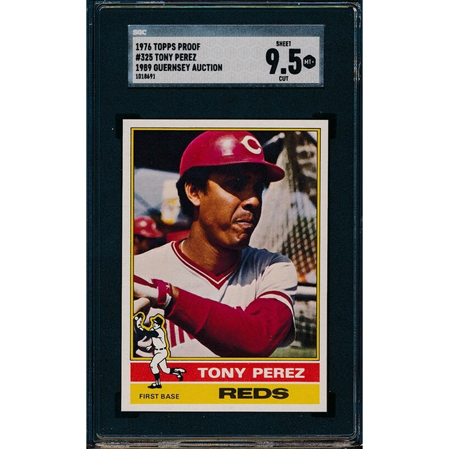 1976 Topps #325 Tony Perez Progressive Proof set of 10 SGC Graded 76TBB65