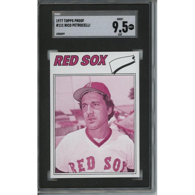 1977 Topps #111 Rico Petrocelli 9 card progressive proof. 65a