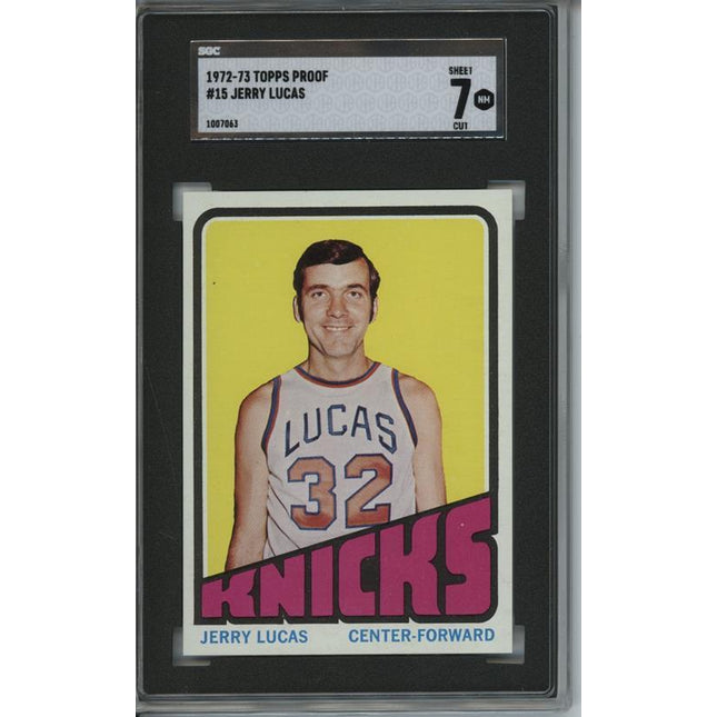 1972 Topps #15 Jerry Lucas 9 card progressive proof. 44a