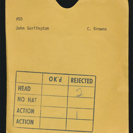 1970's John Garlington Topps Original Transparency (1) Browns w/envelope tp00038