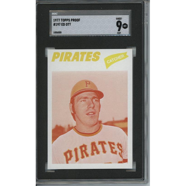 1977 Topps #197 Ed Ott 9 card progressive proof. 63a