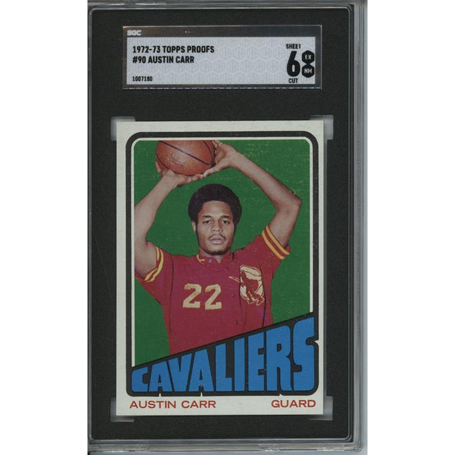 1972 Topps #90 Austin Carr 9 card progressive proof. 9a