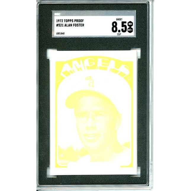 1972 Topps #521 Alan Foster 7 card progressive proof. 18a