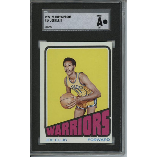 1972 Topps #14 Joe Ellis 9 card progressive proof. 17a