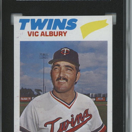 1977 Topps #536 Vic Albury Full color, No Black proof a66-no_black