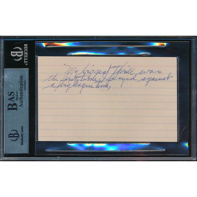 Baseball Judy Johnson & James Bell Auto Index Card Beckett Authentic p03281