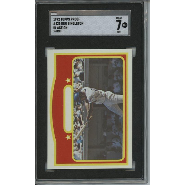 1972 Topps #426 Ken (Action) Singleton 7 card progressive proof. 22a