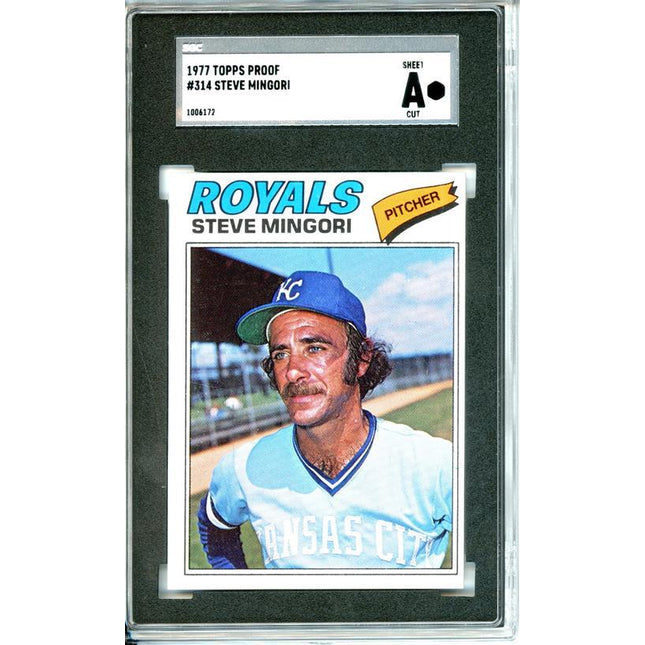 1977 Topps #313 Steve Mingori 9 card progressive proof. 13a