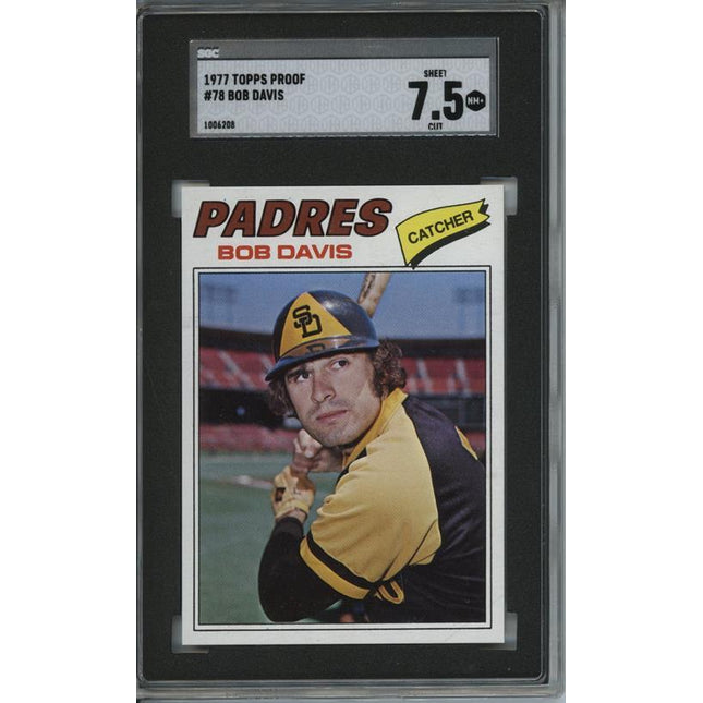 1977 Topps #78 Bob Davis 9 card progressive proof. 53a