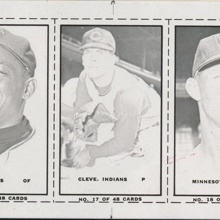 1967 Bazooka Panel #16-18 Acetate Proof Set of 4. Mays, McDowell, Kaat