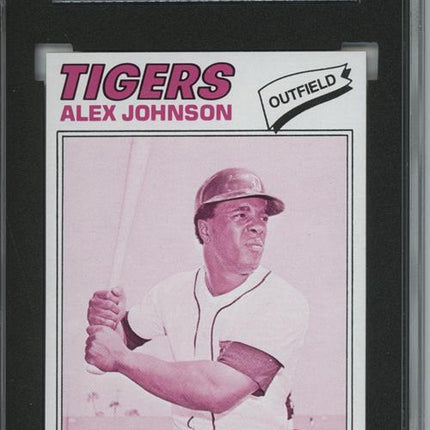 1977 Topps #637 Alex Johnson 9 card progressive proof. 50a